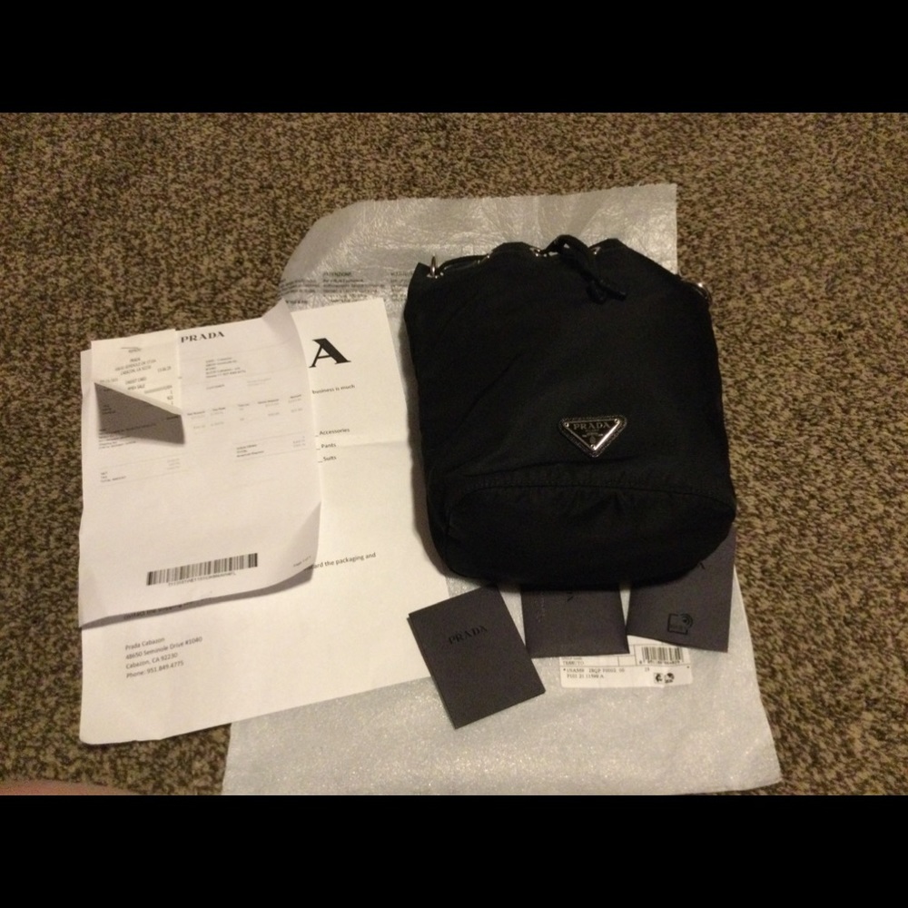 Prada Nylon Pouch Black